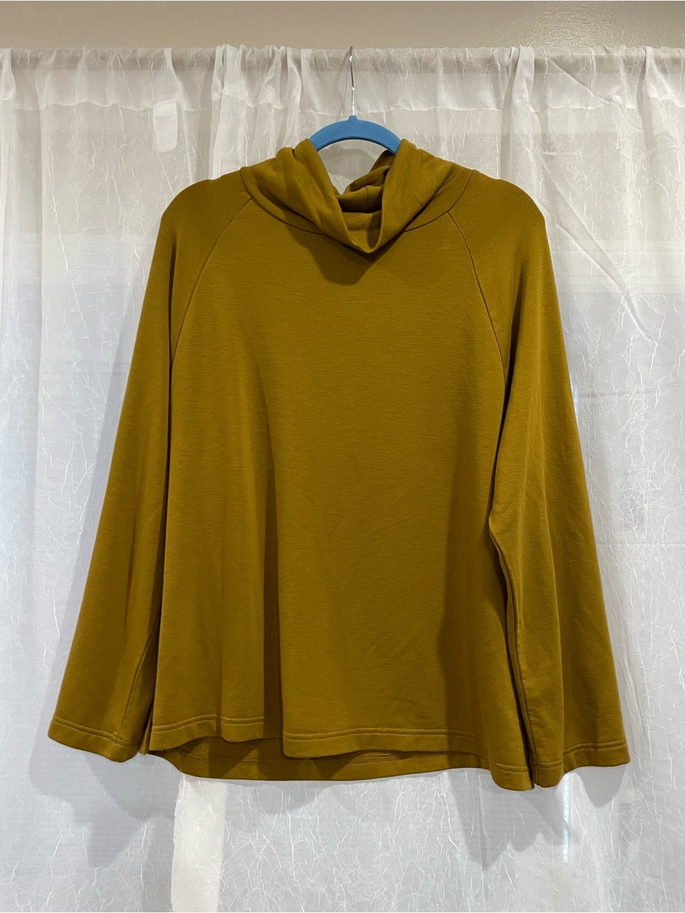 Cozy Women's Cowl Neck Sweater in Mustard